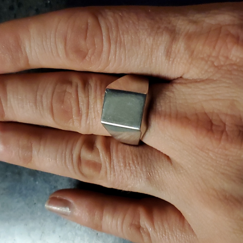 Sterling Silver Monogram Style Ring - image 2